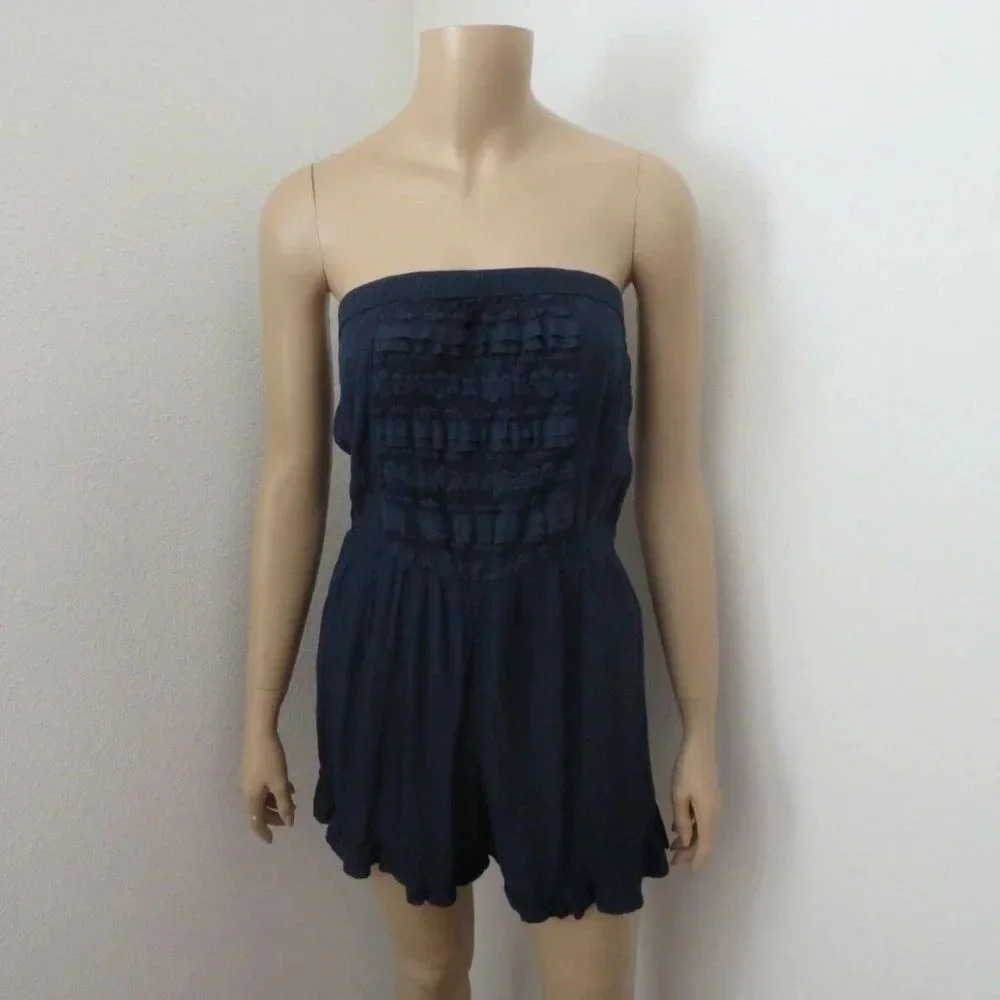 Abercrombie Strapless Romper Size XS Ruffle